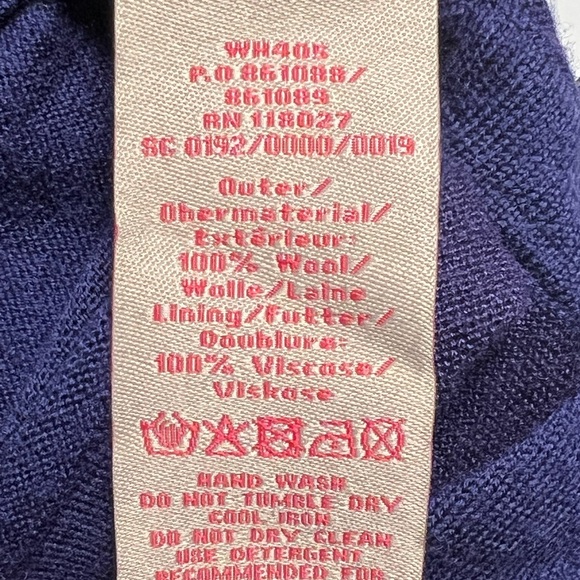 Boden | Navy 100% Wool Paillette V-Neck Dress Sz 8L/M - Picture 5 of 7